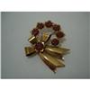Image 1 : 10K Gold Brooch with Rubies. #1447733