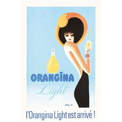 ORANGINA LIGHT VILLEMOT Small Poster C:1988 #1447737