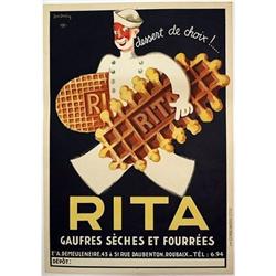 RITA - ORIGINAL FRENCH LITHO POSTER DUPIN 1920 #1447739