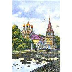 Watercolor "Old Moscow. 19 centuries"  #1447759