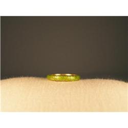 Hidalgo Enamel Silver Textured Lime Green Band #1448101