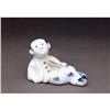 Image 1 : Old Japanese Hirado Blue & White Boy Figurine #1448171