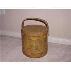 Early American Yellow Painted Firkin #1448275