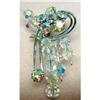 Image 1 : LOVELY AURORA BORELAIS/CRYSTAL BROOCH  #1468726