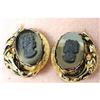 Image 1 : 40's HEMATITE CAMEO EARRINGS #1468733