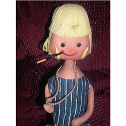 13" Stockinette Flapper Smoker Doll #1468884
