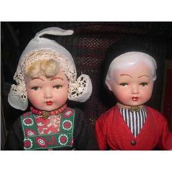 10.5" Dutch Composition Pair With Tags #1468900