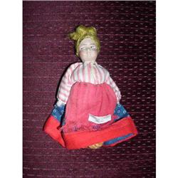 4" Russian Doll with Red  Apron #1468916