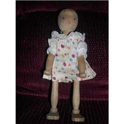 1905 Early Wooden Jointed Doll #1468947
