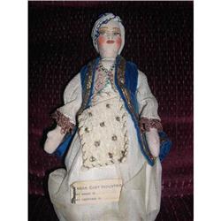 Albanian Cloth Doll label made in Athens, #1468952