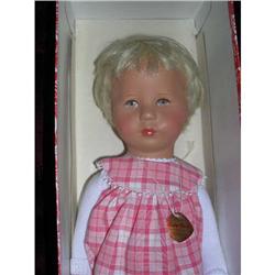 17" Older Kathe Kruse Baby Pink Plaid #1469023