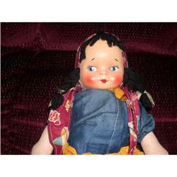 Hard plastic molded face Georgene similiar doll#1469036