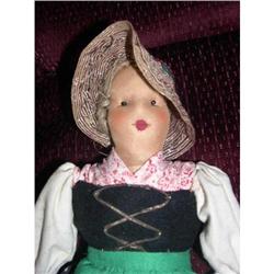 12" Austria Cloth Stockinette Doll 1948 #1469073