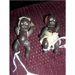 Pair of Black Bisque Babies #1469144