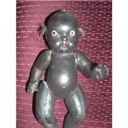 6" Black Bisque Baby Doll Marked Japan #1469148