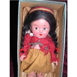 8" Brown/ Black  Composition Girl Doll #1469155