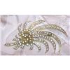 Image 1 : c1940 Lucite/Rhinestone Atomic Bow Brooch/Pin #1469187