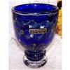 Image 1 : Cobalt Rust Art Glass Vase/Goblet Erwin Eisch #1469188