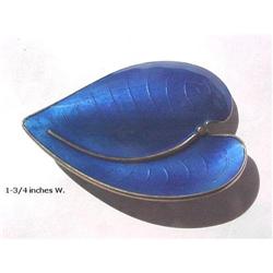 Cloisonne Enamel  Antique Brooch Cobalt Blue #1469379