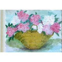 American Still Life Painting  Flowers in Basket#1469391