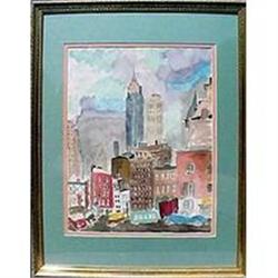 Landscape Painting Skyscrapers NYC Midtown #1469392