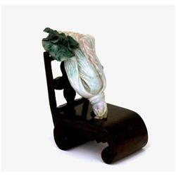 Chinese Jade Nephrite Cabbage & Grasshopper  #1469397