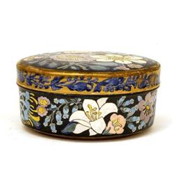 Old Japanese American Satsuma Powder Box   #1469402