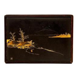 Old Japanese Komai Mix Metal Wood Box Sg #1469409