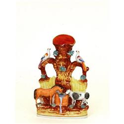 Antique English Staffordshire Spill Vase Horse #1469410