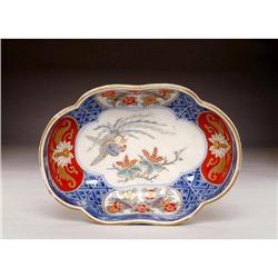 Meiji Japanese Imari Bowl Phoenix Flower Mk #1469421