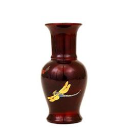 Old Japanese Red Lacquer Porcelain Vase #1469453