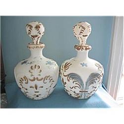 Antique Milk Glass Cologne Bottles #1469474