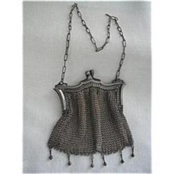 Vintage German Silver Mesh Purse #1469502