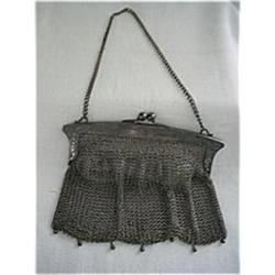 Vintage German Silver Mesh Purse #1469503