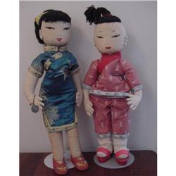 Doll Cloth Chinese Ada Lum Large Pair Tag #1469586