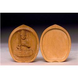 Old Japanese Sandlewood Travel Shrine Buddha #1475420