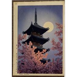 Old Japanese Woodblock Print Kasamatsu #1475435