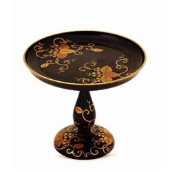 Old Japanese Makie Lacquer Leaves Compote #1475449