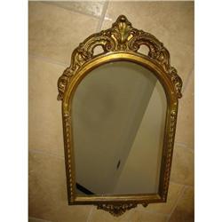 Vintage Ornate gilded crowned mirror! #1475470