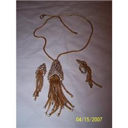 2-PIECE DEMI PARURE RHINESTONES & TASSELS #1475552