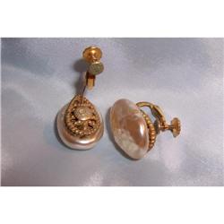 Miriam Haskell Baroque Pearl Earrings #1475557