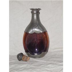 Dutch Glass & Pewter Decanter #1475564