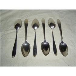 6 vintage sterling silver desert spoons #1475572