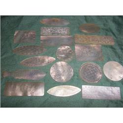17 different mother of pearl  gaming chips #1475591