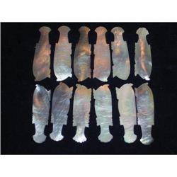 12 mother of pearl gaming chips #1475596