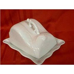 White Covered Cheese Dish #1475808