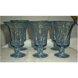 Elegant Jamestown Fostoria Goblets Six Blue #1475849