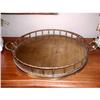 Image 1 : Brass Tray Large Serving C.1920 #1487841