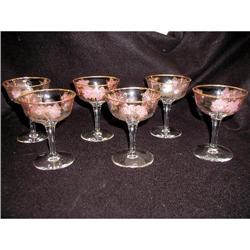 Champagne Glasses Hand Painted C.1920 #1487843