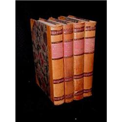 Set 4 Books Swedish Leather Bound #1487852